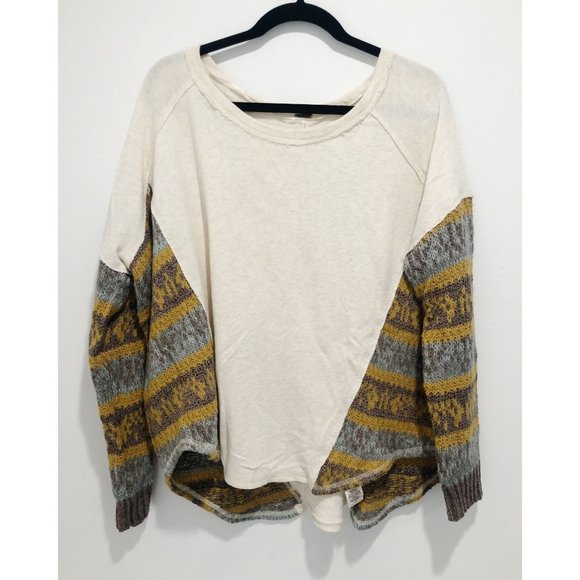 Free People Knit Colorful Sweatshirt - Medium - Picture 4 of 6